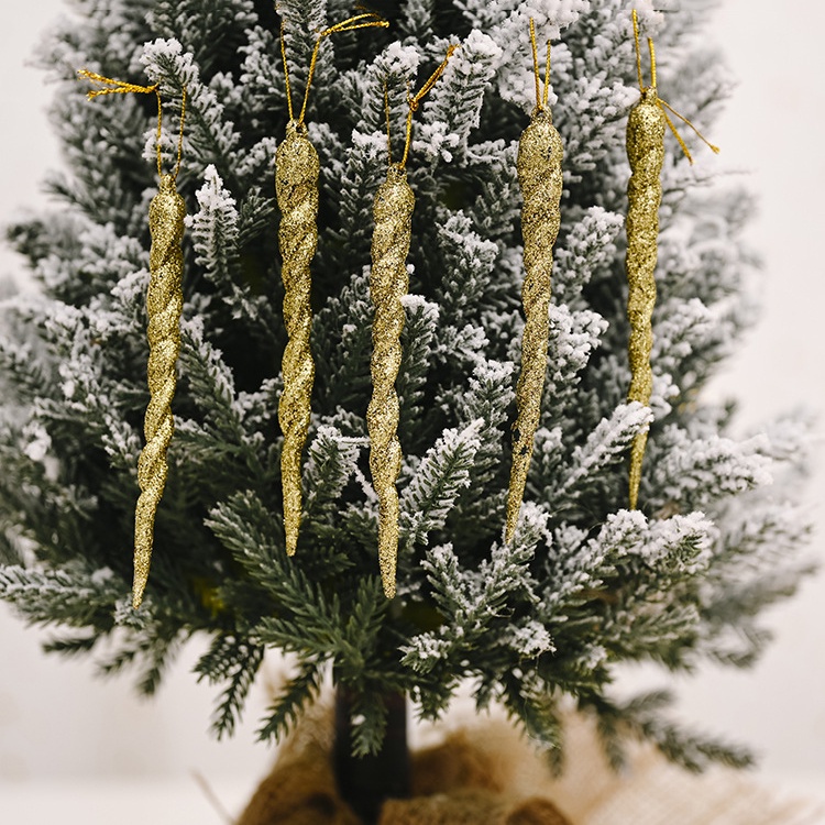 5pcs Es Batu Imitasi 13cm Untuk Dekorasi Pohon Natal