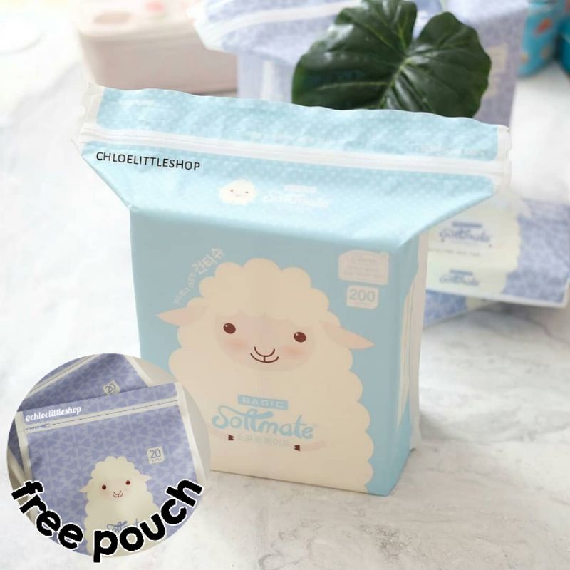 Softmate Basic 200 wipes / Tisu Korea / Tissue Anak Bayi