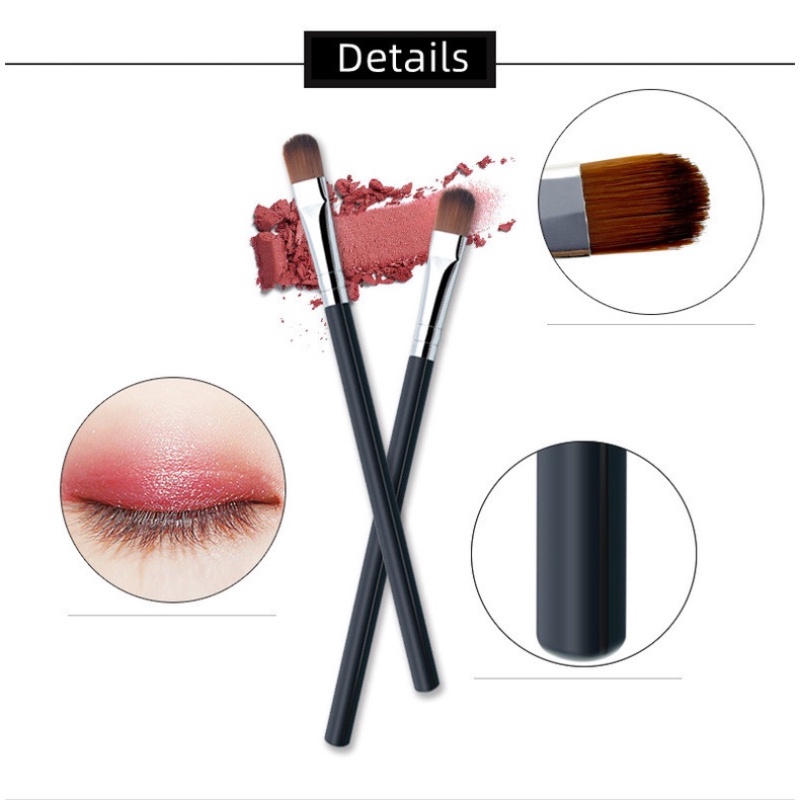 Papaozhu Kuas Makeup Sintetis Portable Foundation Bedak Blending Concealer Eyelash Eye Shadow Blush Eyeliner Lips Brushes Kosmetik Set Untuk Make Up