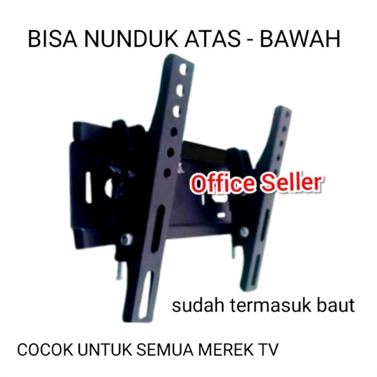 Braket/Breket/Bracket TV LCD 37 32 29 28 24 22 20 19 17 15 inch - bisa miring 16° (cocok untuk semua merek)