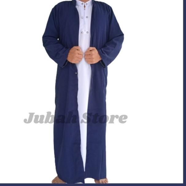 [] JUBAH BELAH / JUBAH LUARAN AL - HARBI / JUBAH HABIB / JUBAH PRIA - M, Hitam