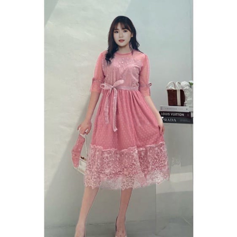 DRESS WENDY PESTA  NATAL A-LINE KOREAN LOOK MEWAH PREMIUM / MAXI DRESS WANITA WINDY FASHION CASUAL TRENDY