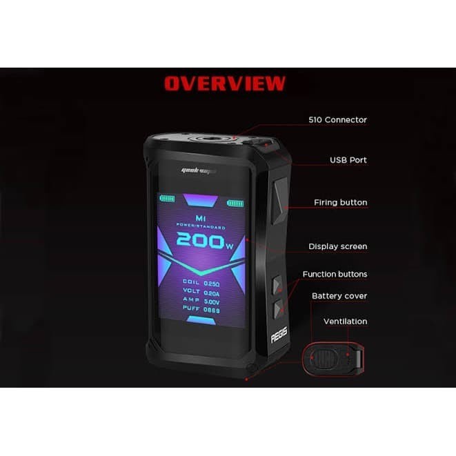 AEGIS X MOD 200watt Authentic By Geekvape