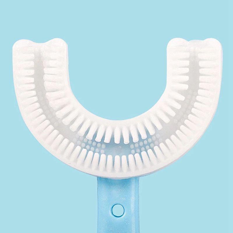 Sikat Gigi Anak Bayi Bentuk U Bahan Silikon / Baby Silicon Training U Toothbrush  - MIKHAMART