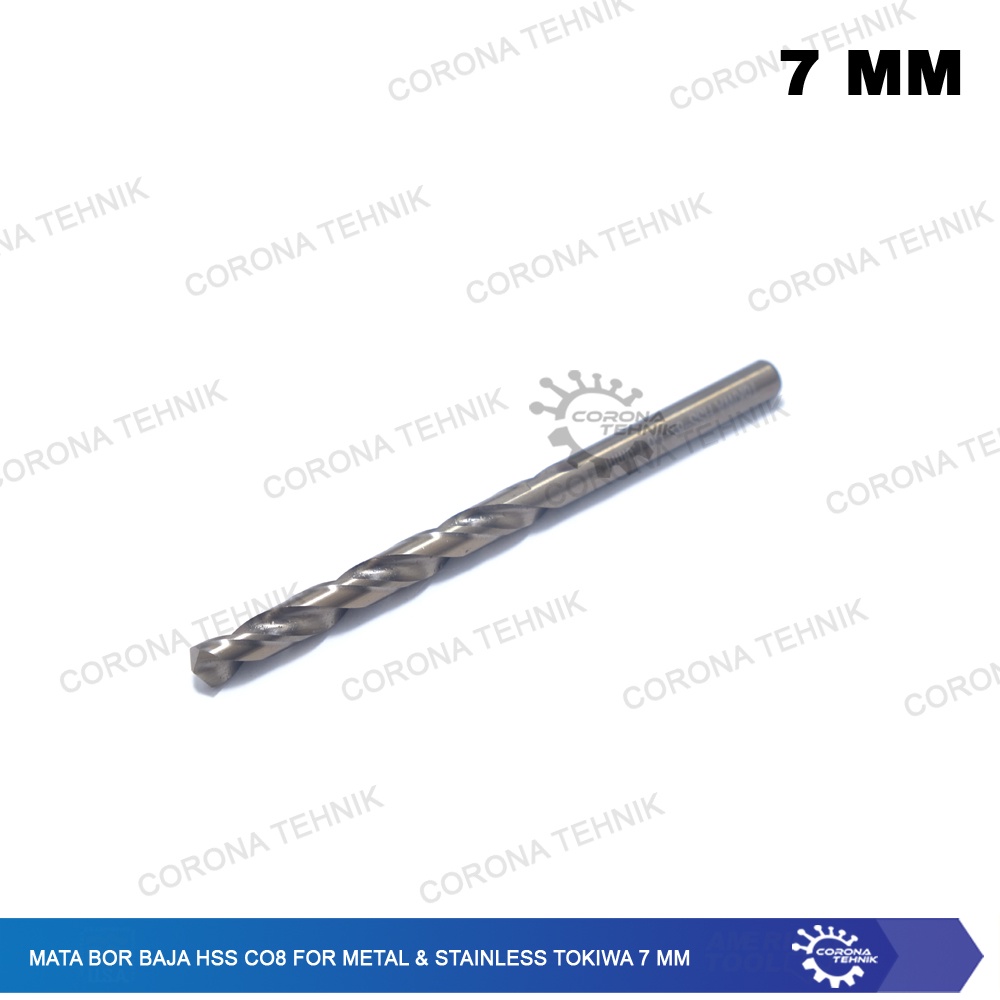 7 mm - Mata Bor Baja HSS Co8 For Metal &amp; Stainless Tokiwa