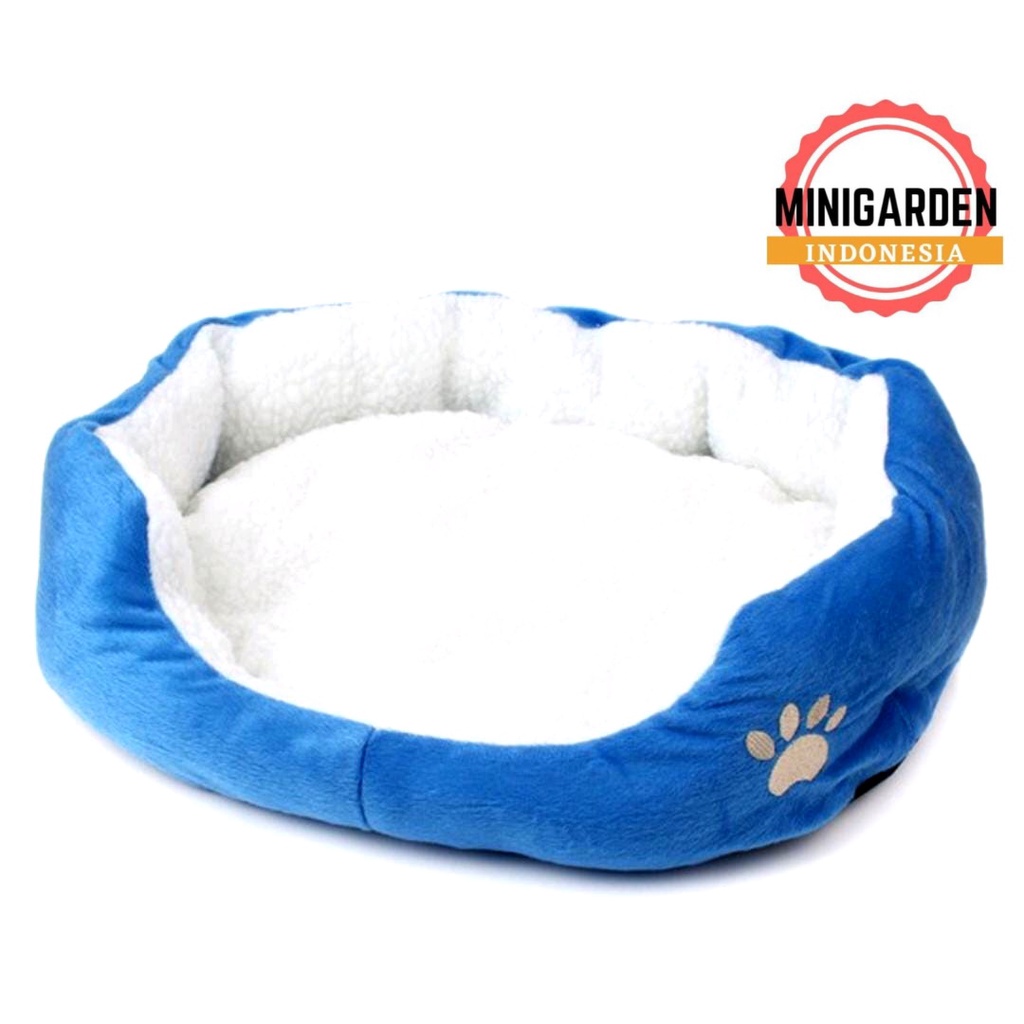 BANTAL ANJING MOTIF TAPAK KAKI dog bed bulu kasur anjing tempat tidur kucing