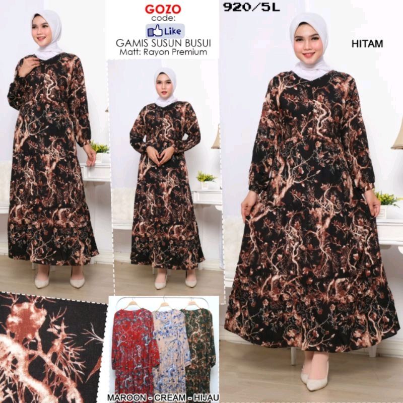 GAMIS RAYON AKAR TERBARU STANDAR &amp; JUMBO