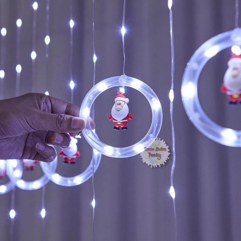 10 Christmas Ball Ring / Lampu Dekorasi Natal / Christmas