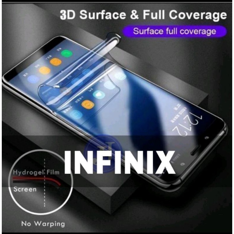 Tempered Pelindung Hydrogel Clear INFINIX NOTE 12I 2022 HOT 20I 20 5G 20 20S 20 PLAY SMART 7