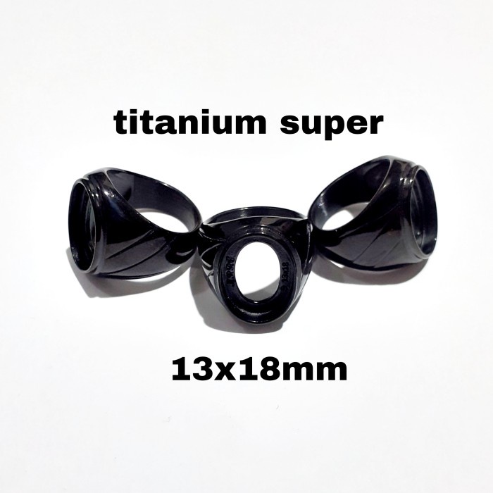 Cincin Emban Ring Titanium Hitam - 7