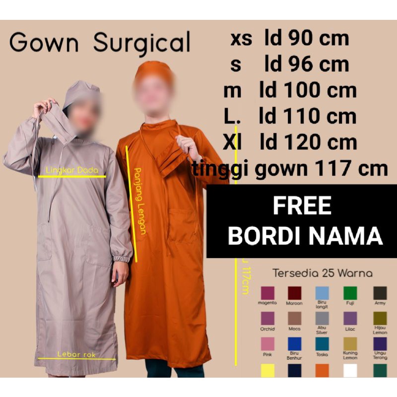(Original) APD GOWN SURGICAL/JAS LAB/GAUN BEDAH/KATUN AMERICAN DRILL 100% Exp Lama Termurah