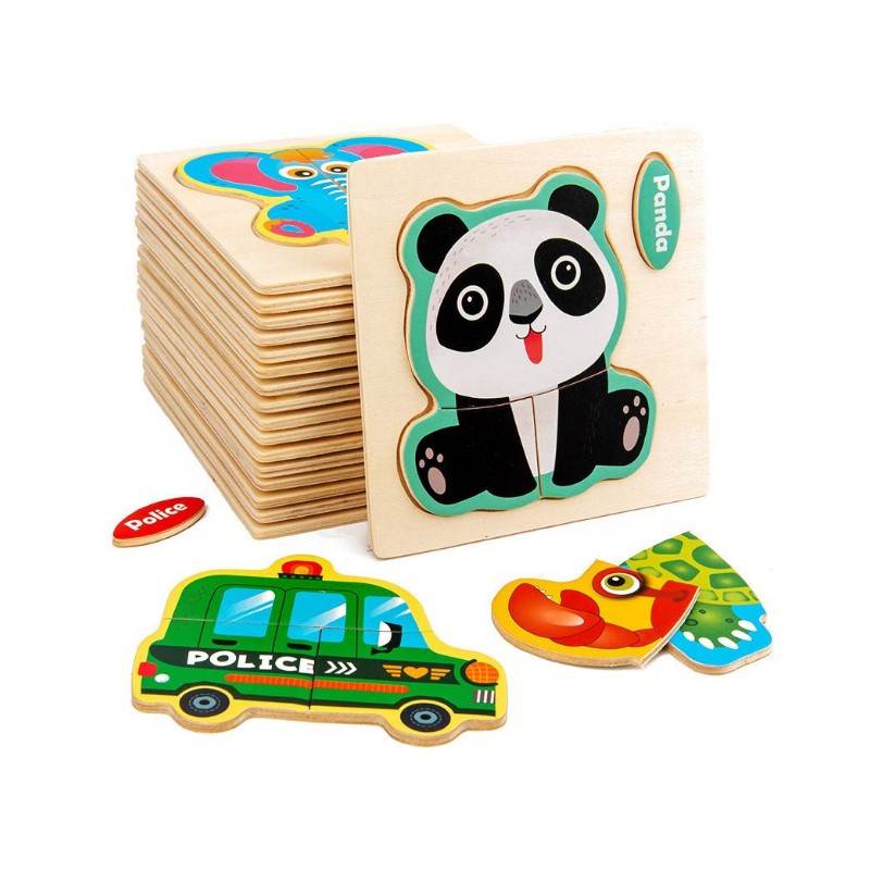 Mainan Edukasi Anak WOODEN COGNITIVE PUZZLE Kayu Puzzle Jigsaw Puzzle