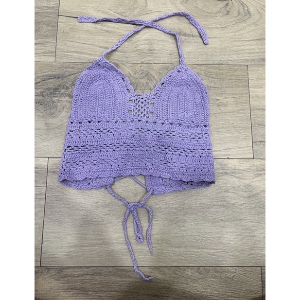 Bikini Rajut Ungu Mini Top Purple Knitwear Knit Bali