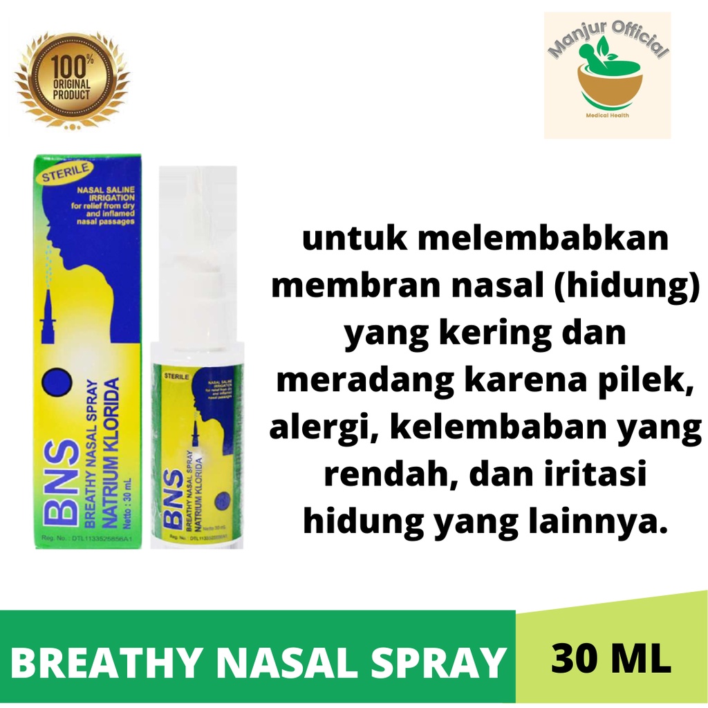 Breathy Nasal Spray (BNS) 30 Ml Tetes Hidung/ Obat Semprot Hidung Pile