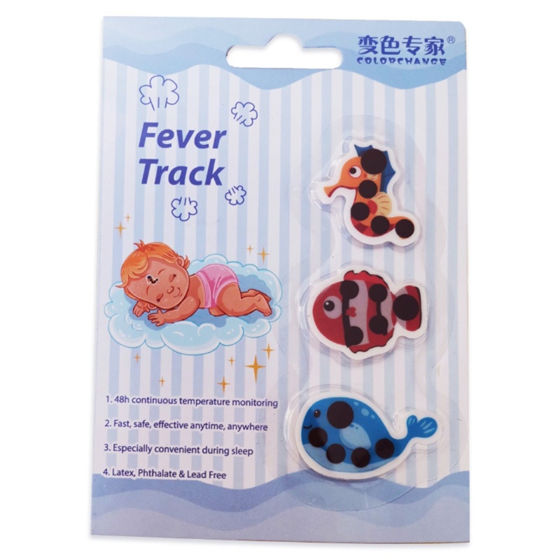 Mary Kids Strip Dahi Stiker Suhu Kartun Demam Untuk Bayi