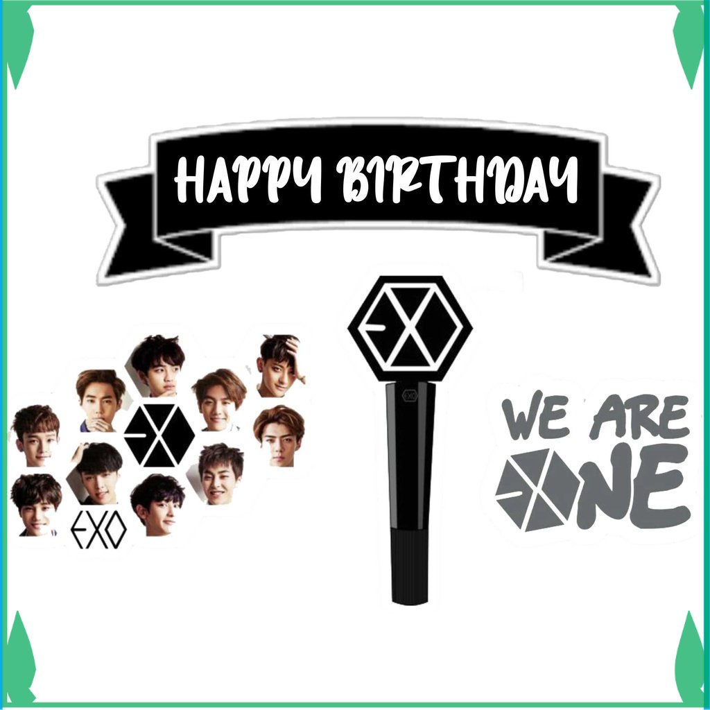 

TOPER KUE TOPPER CAKE ULANG TAHUN / HIASAN KUE EXO FADHILSOUVENIR
