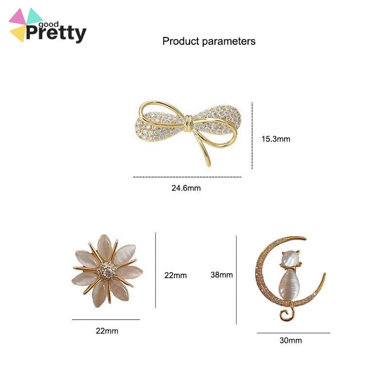 Brooch Bros hijab bros cantik Bros Mutiara bros Kupu bros lucu Bros Wanita Korean Fashion Style Butterfly Brooches Gold Color Pearl Brooch Pins Pakaian Aksesoris - PD