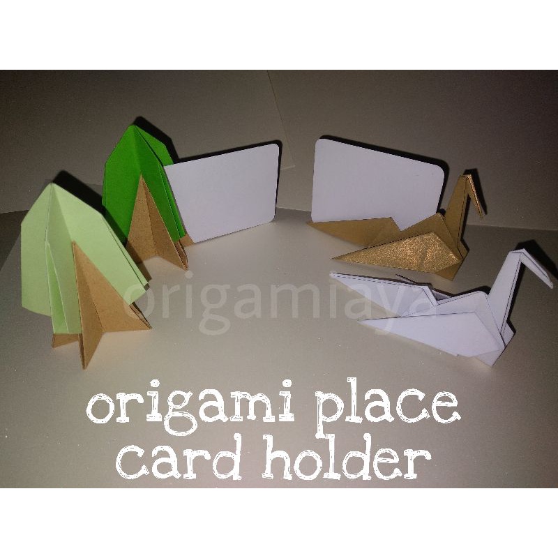 

origami crane tree table place card holder wedding party