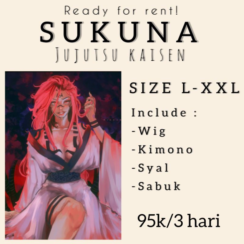 Rental Cosplay Sukuna Female vers. SIZE L-XXL