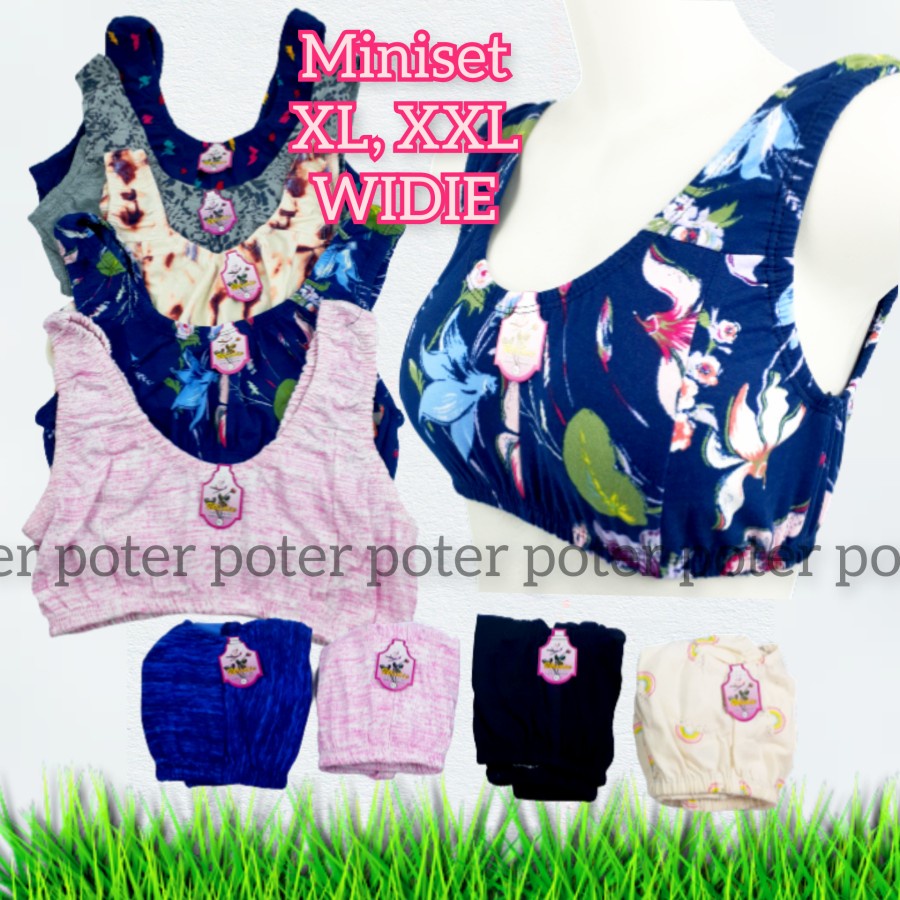 bra bh sport miniset mini set wanita dewasa remaja ibu menyusui jumbo - Random