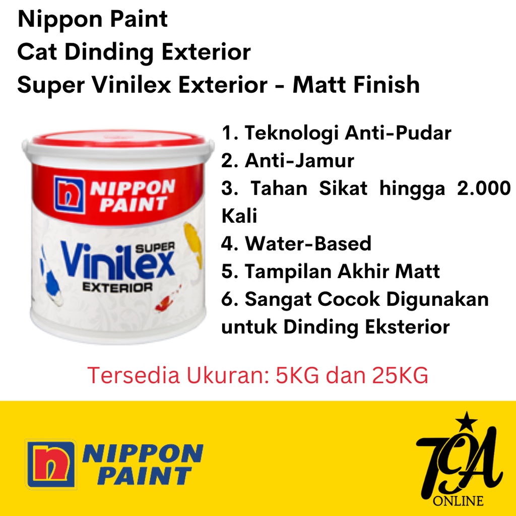 Jual Cat Tembok Khusus Exterior Super Vinilex Eksterior Nippon Paint