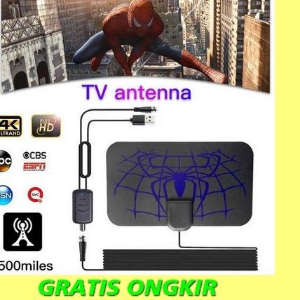 Antena TV Penangkap Siaran Digital + Booster Antena (Super Jernih)