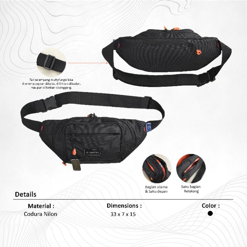 U.S.F.L Waistbag Original - Tas Pinggang Pria Wanita - Tas Murah Berkualitas - Tas Distro