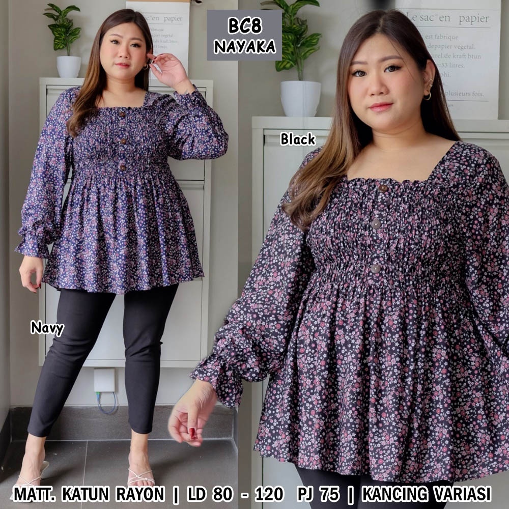 BIGCLO - (COD) LD 120cm Blouse Jumbo BC8 Atasan Wanita Bigsize