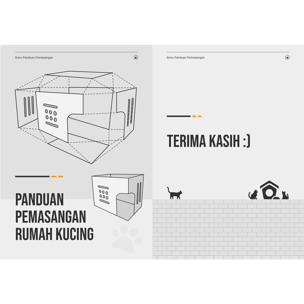 RUMAH MAINAN TEMPAT TIDUR KUCING KUCING KAYU UKURAN BESAR FREE BANTAL KASUR TIDUR KUCING FEFARM