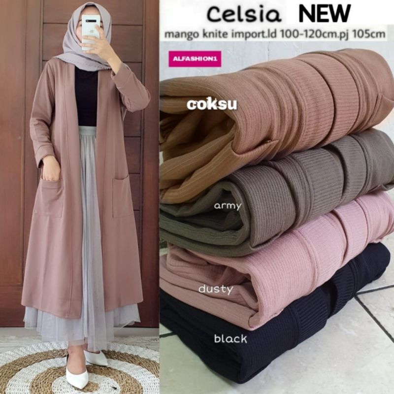 CELSIA NEW CARDI CARDIGAN MANGO KNIT ALFASHION LONGCARDI