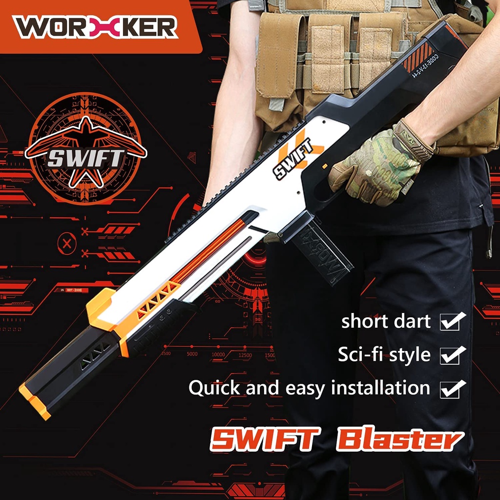 Worker Swift Spring Short Foam Dart Blaster Toy - Not NERF