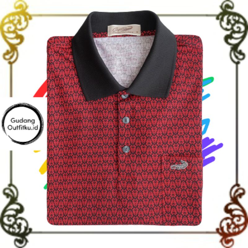 Kaos Polo Krah Wangki Polo Men  Bapak Crocodile Diamond Platinum 1752 Relax Fit 100% Original