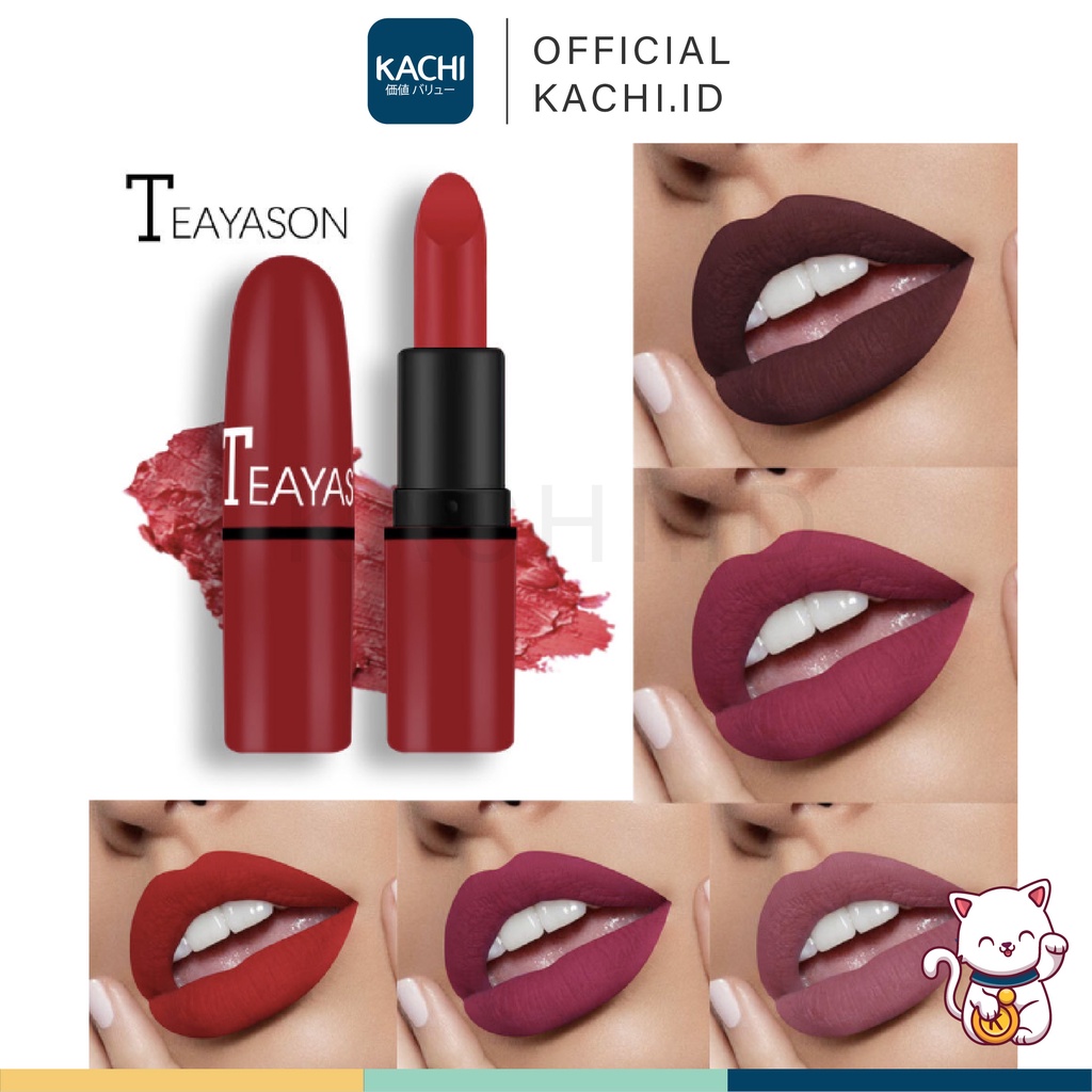 KACHI - TEAYASON Lipstick Matte Moisturizing Lip Glaze Waterproof Capsule Lipstik Kapsul Original TE011
