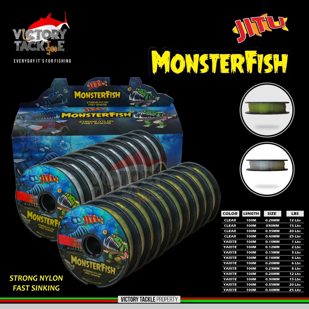 Senar pancing Benang Jitu Monster Fish Connecting 100 m | Benang Pancing | Tali Pancing