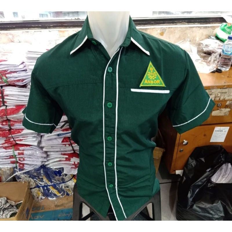 Kemeja Hem ANSOR New |BAJU ANSOR |KEMEJA HIJAU ANSOR