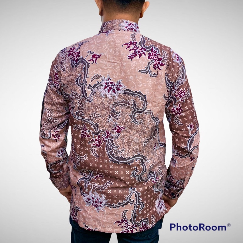 PS Baju Batik Couple ayah dan anak lapisan furing hero Warna peach,Batik pasangan ayah dan anak WARANA SALEM,Batik Premium,Batik Modern,Batik Jumbo,Batik Solo,Batik Kantoran