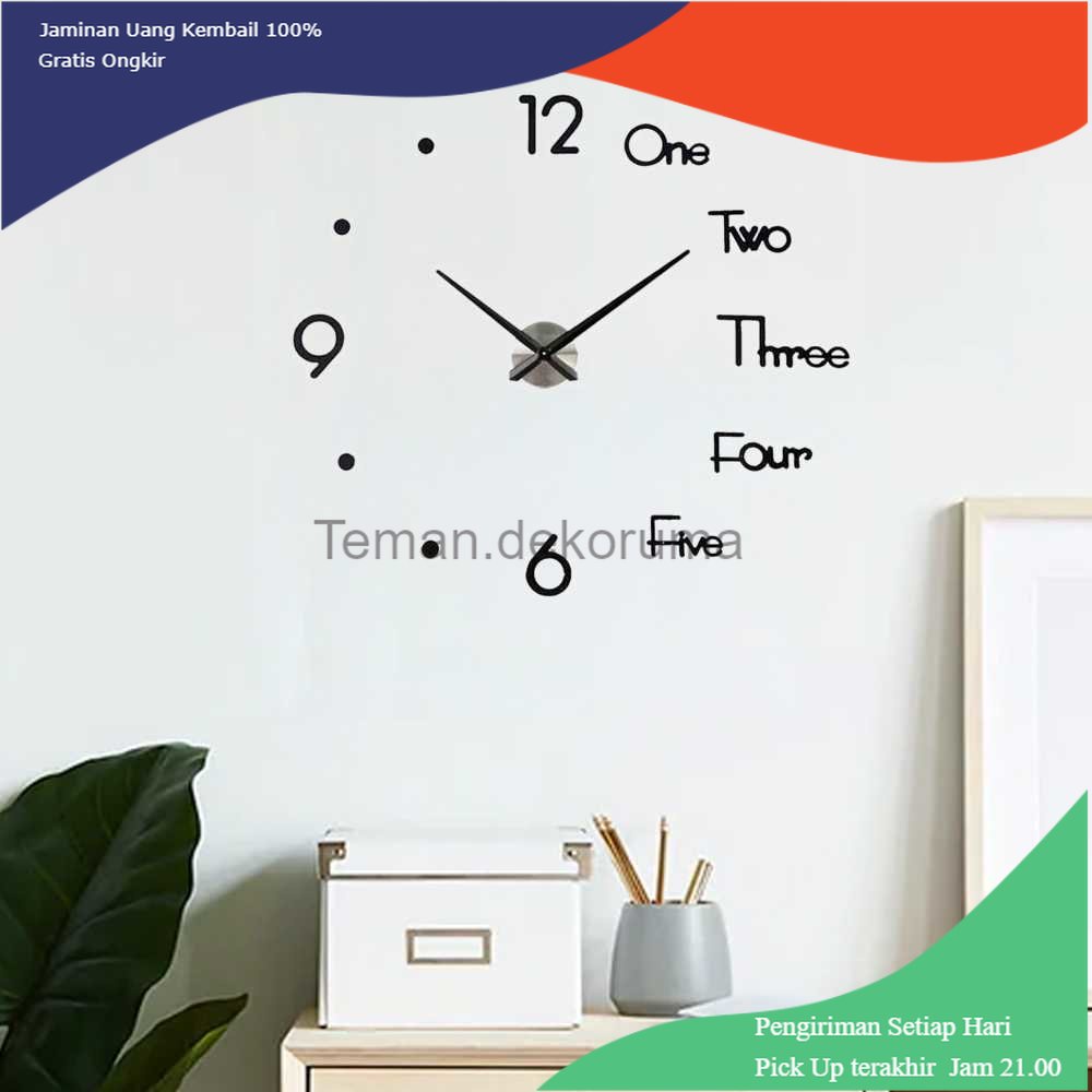 TD - PR VOSARREA Jam Dinding Besar DIY Giant Wall Clock Sangtai 30cm - VO-103