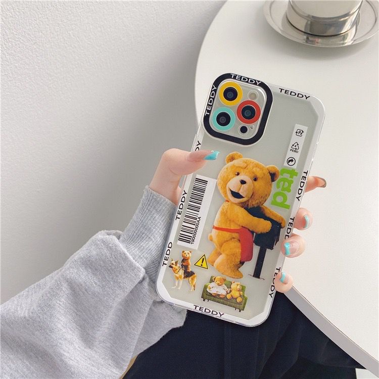 Softcase Lens Motif Teddy For Oppo A57 A17 C30 Vivo Y16 Y22 Y35