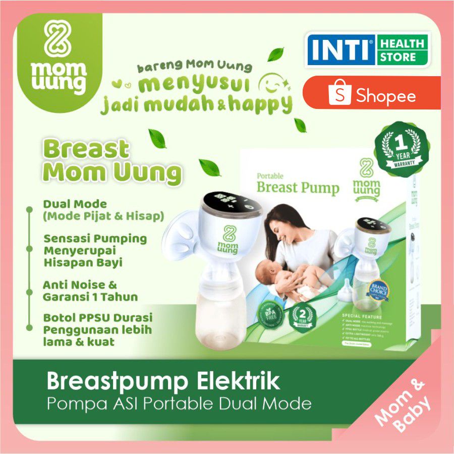 Mom Uung | Breastpump Elektrik | Pompa ASI Portable Dual Mode