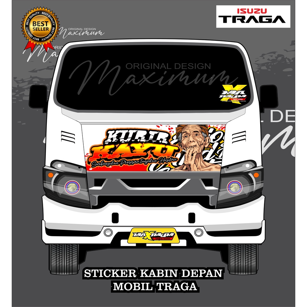 STICKER KABIN DEPAN  ISUZU TRAGA /STICKER KABIN  DEPAN ISUZU TRAGA CUSTOM-DUNIASTICKER-A09