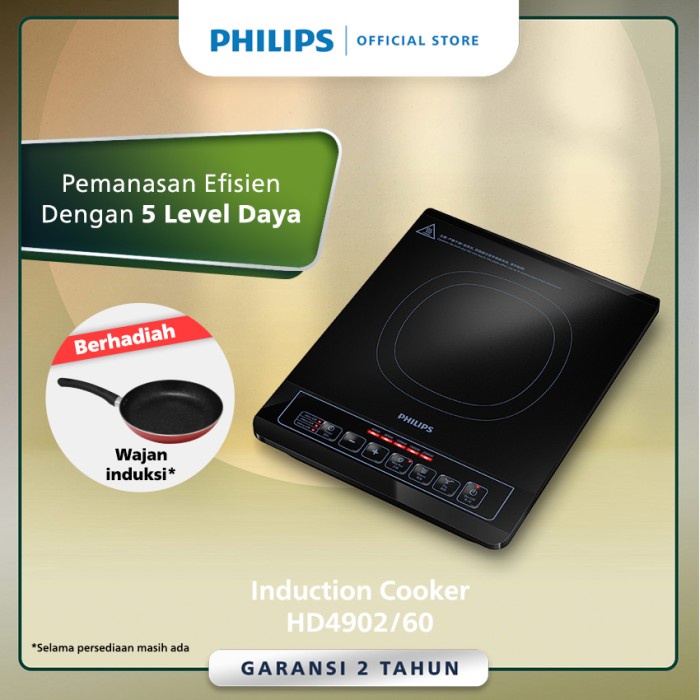 Jual Induct Philips Induction Cooker Hd4902/60 Kompor Listrik 2000W
