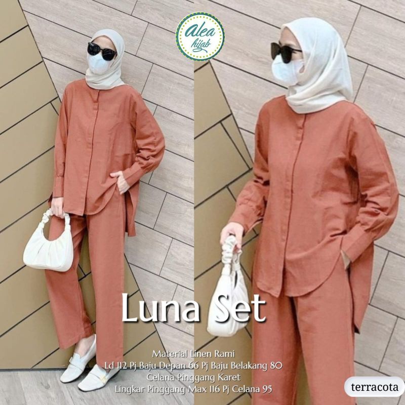 SETELAN WANITA LUNA SET MURAH ORIGINAL ALEA HIJAB