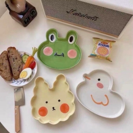 

Promo Korean Cute Ceramic Plate / Piring Korea Lucu / Piring Mangkuk Snack Limited