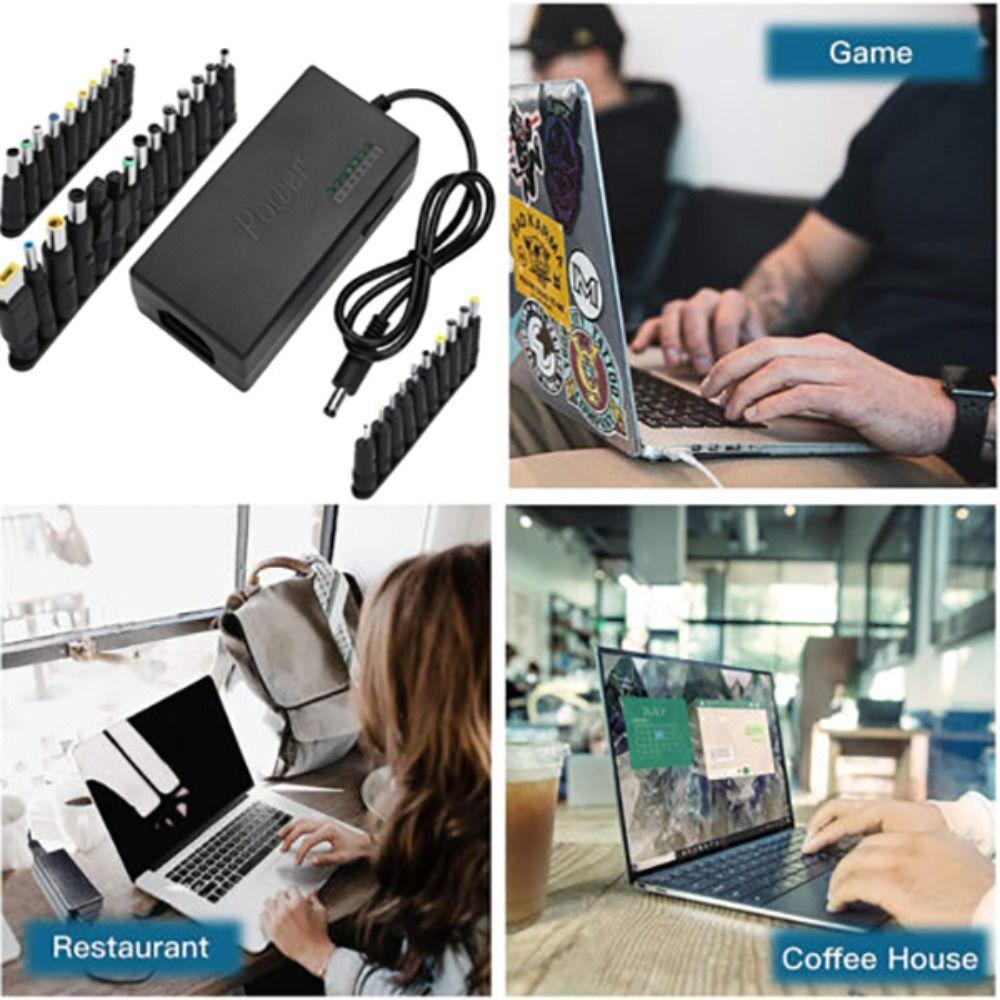 POPULAR Power Supply Charger Adjustable Untuk PC Laptop &amp; Notebook Charger Indikator LED 96W