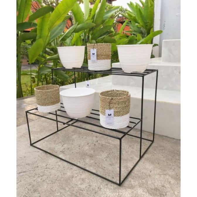 RAK POT 2 tingkat susun minimalis/STANDING POT 2 TINGKAT SUSUN