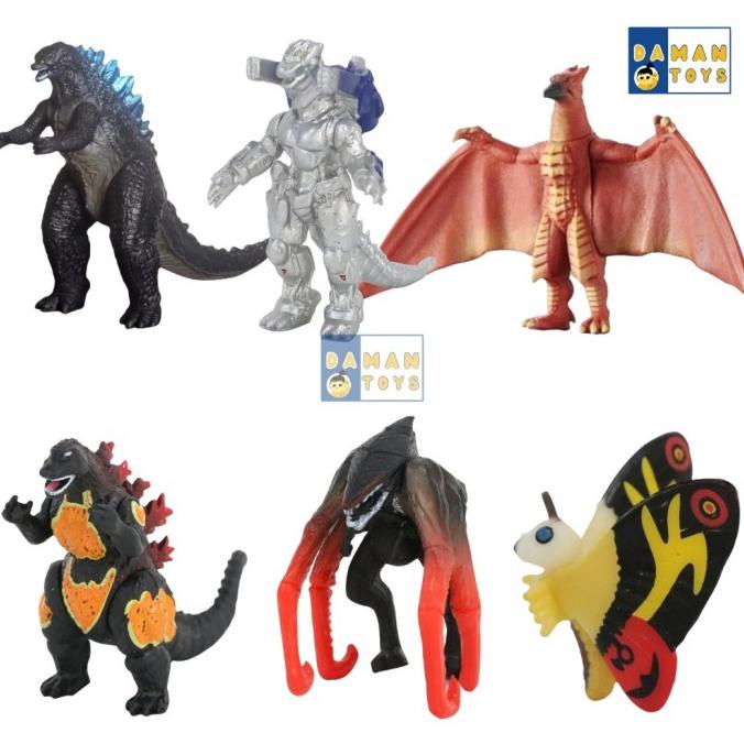 Mothra Larva Godzilla Gigan Gojila vs Kong Gozila kaiju monster set 8