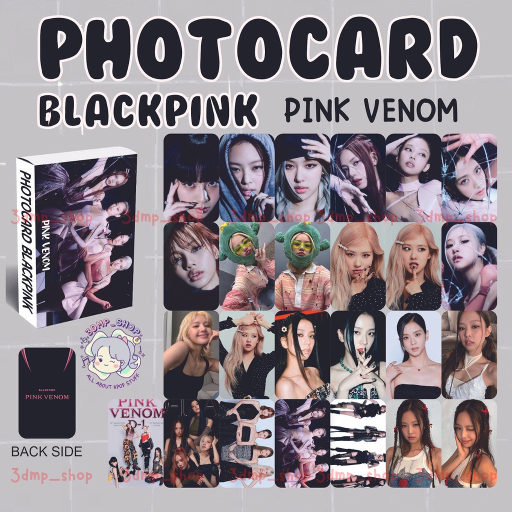 [2 sisi - 25 pc] photocard blackpink born black pink venom  photo lomo card lomocard 2sisi bolak balik