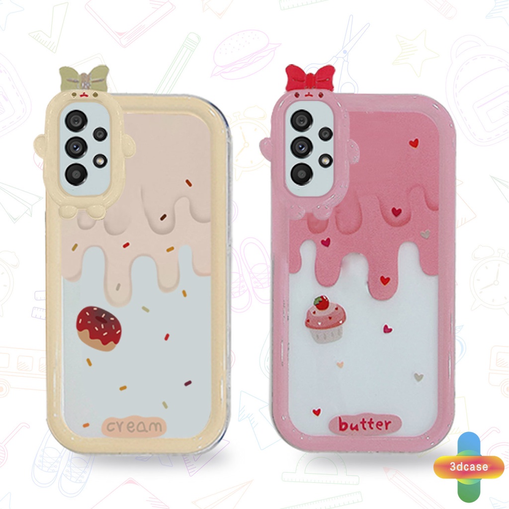 Case Samsung A13 A23 A32 A52 A12 A03 A51 A22 M22 M32 A04S M23 F23 A03S A50 A02S A20 A50S A30S A52S A30 M12 A125 A13 Life F12 M10S M40S A515F M02S A025 F02S Monster Butter Cream Camera Lens Protection Cover