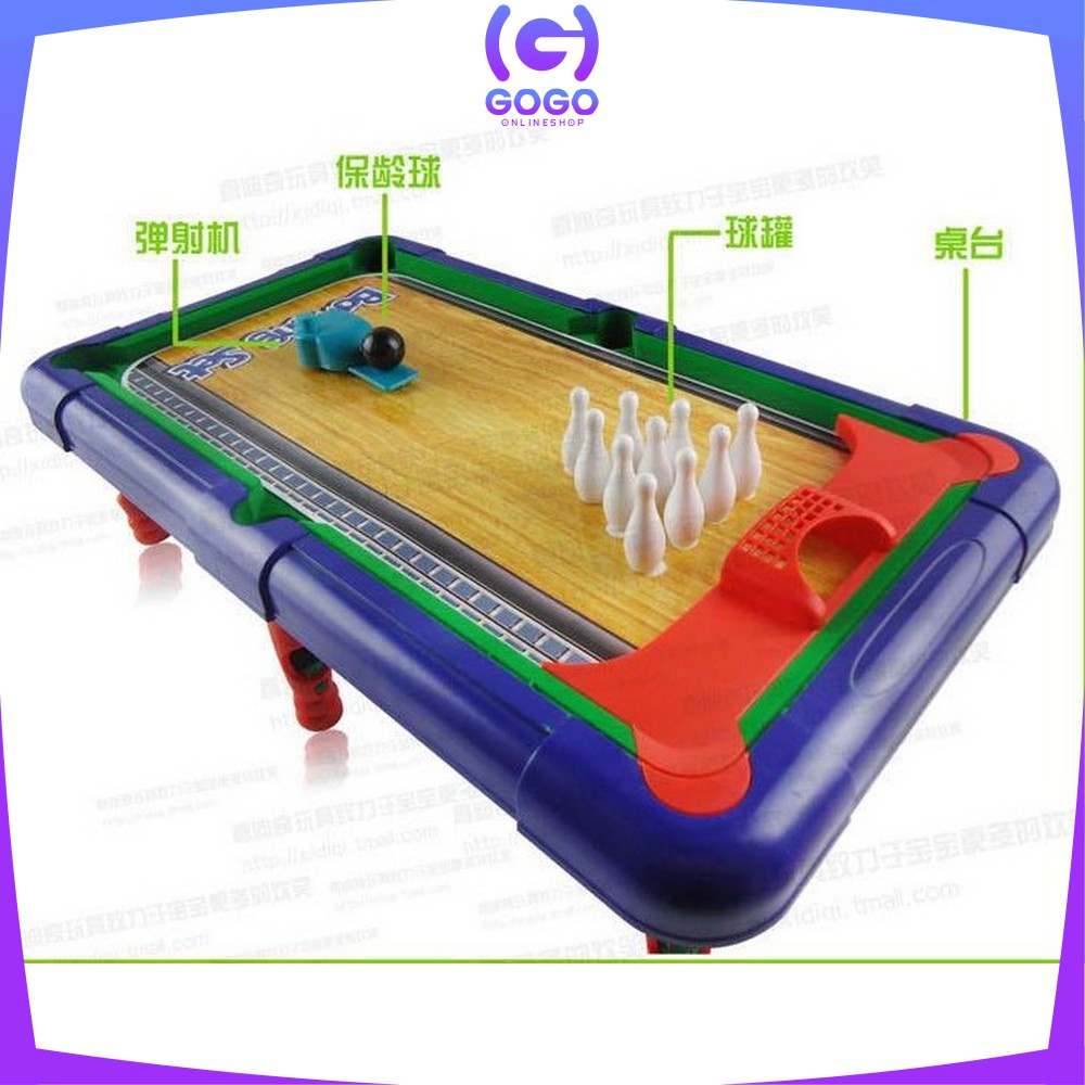 GOGO-M54 Mainan Anak Laki Laki Game Meja Billiard Multifungsi 6in1 Bola Kaki Bowling Bola Basket Golf