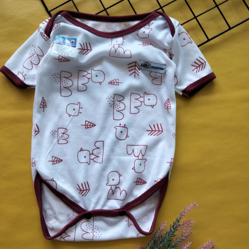 jumper pendek bayi newborn 0-3 bulan seri merah putih